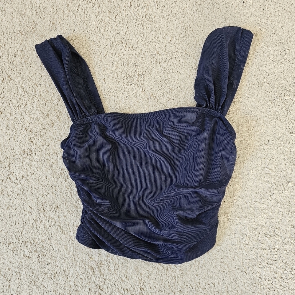 Elegant Navy Blue Women's Top shein Size S